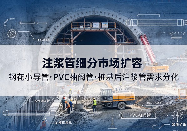北流注浆管细分市场扩容，隧道钢花小导管、PVC 袖阀管、桩基后注浆管需求分化
